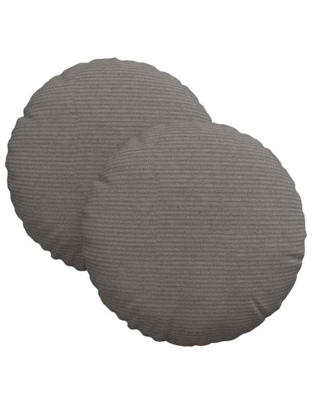 Cuscini per Seduta 2 pcs Grigio chiaro Ø 30 x 13 cm