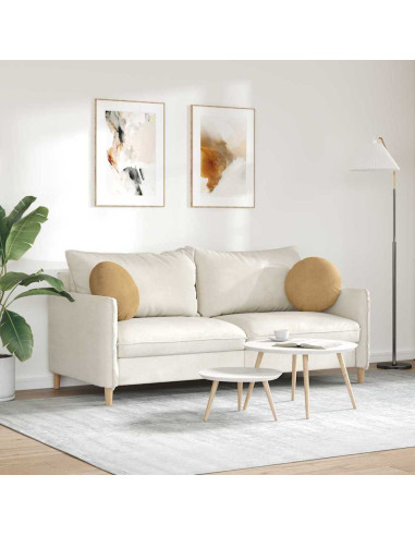 Cuscini per Seduta 2 pcs Marrone Ø 40 x 13 cm Velluto