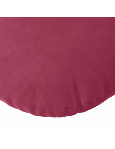 Cuscini per Seduta 2 pcs Rosso Vino Ø 40 x 13 cm Velluto 2
