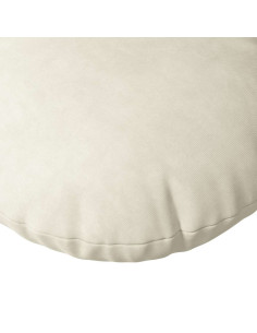 Cuscini per Seduta 2 pcs Crema Ø 40 x 13 cm Velluto 2