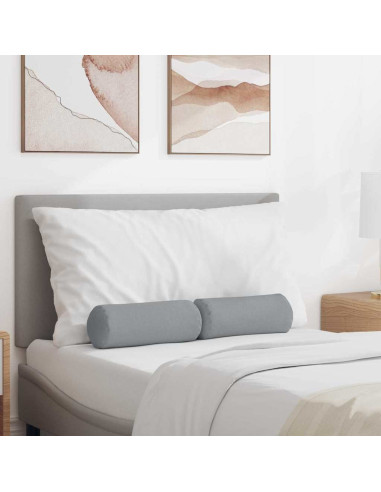 Cuscini a rullo 2 pcs Grigio chiaro Ø 15 x 40 cm Tessuto