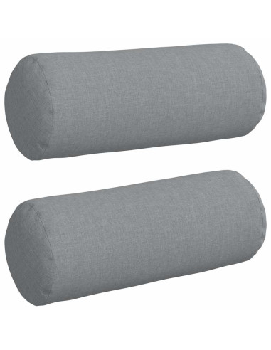 Cuscini a rullo 2 pcs Grigio chiaro Ø 15 x 40 cm Tessuto