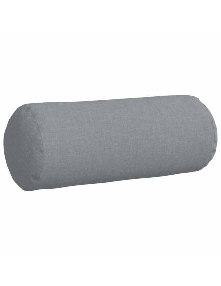 Cuscini a rullo 2 pcs Grigio chiaro Ø 15 x 40 cm Tessuto
