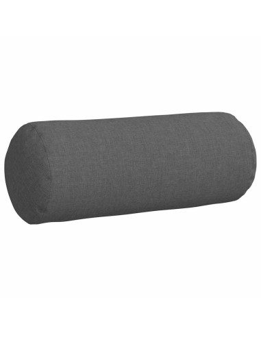Cuscini a rullo 2 pcs Grigio scuro Ø 15 x 40 cm Tessuto