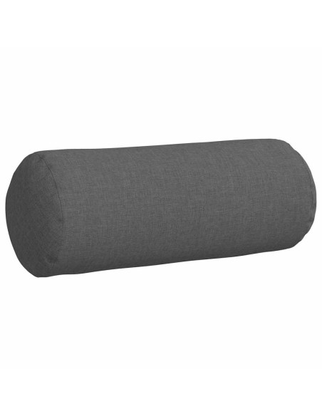 Cuscini a rullo 2 pcs Grigio scuro Ø 15 x 40 cm Tessuto