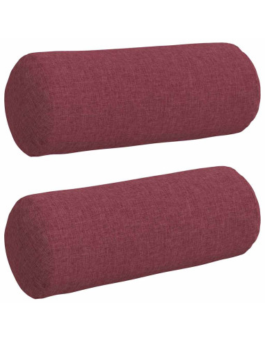 Cuscini a rullo 2 pcs Rosso Vino Ø 15 x 40 cm Tessuto