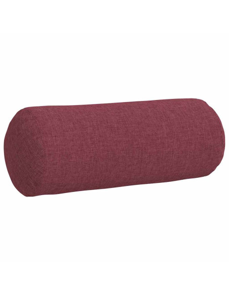 Cuscini a rullo 2 pcs Rosso Vino Ø 15 x 40 cm Tessuto