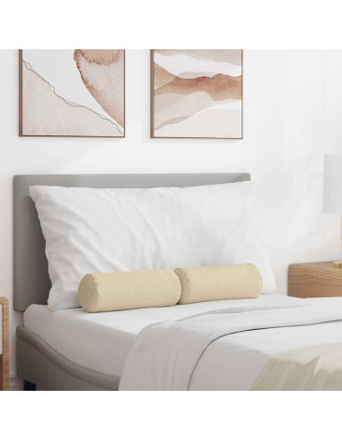 Cuscini a rullo 2 pcs Crema Ø 15 x 40 cm Tessuto