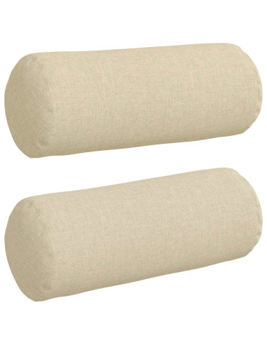 Cuscini a rullo 2 pcs Crema Ø 15 x 40 cm Tessuto