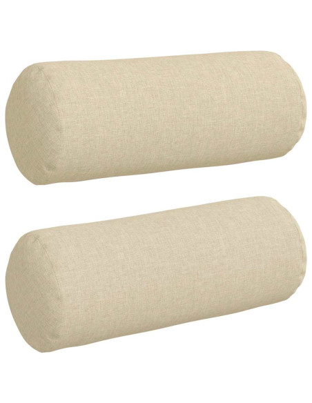 Cuscini a rullo 2 pcs Crema Ø 15 x 40 cm Tessuto