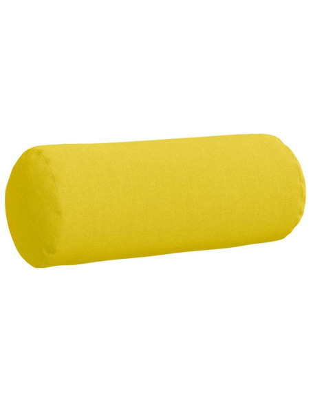 Cuscini a rullo 2 pcs Giallo Chiaro Ø 15 x 40 cm Tessuto