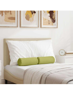 Cuscini a rullo 2 pcs Verde chiaro Ø 15 x 40 cm Tessuto 2