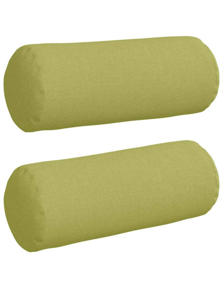 Cuscini a rullo 2 pcs Verde chiaro Ø 15 x 40 cm Tessuto