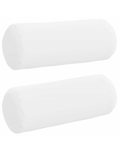 Cuscini a rullo 2 pcs Bianco Ø 15 x 40 cm Tessuto
