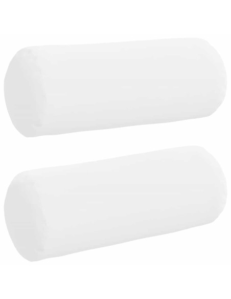 Cuscini a rullo 2 pcs Bianco Ø 15 x 40 cm Tessuto