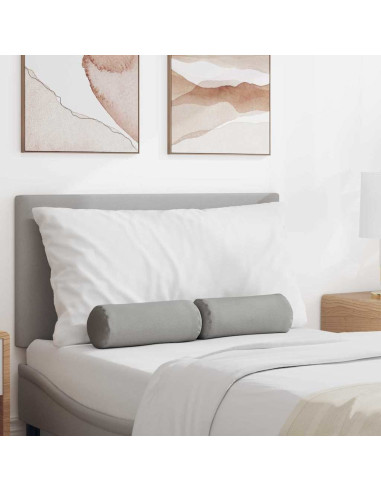 Cuscini a rullo 2 pcs Grigio Nuvola Ø 15 x 40 cm Tessuto