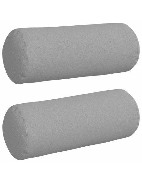 Cuscini a rullo 2 pcs Grigio Nuvola Ø 15 x 40 cm Tessuto