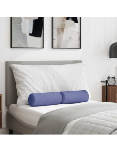 Cuscini a rullo 2 pcs Blu jeans Ø 15 x 40 cm Tessuto 2