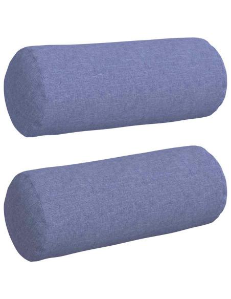 Cuscini a rullo 2 pcs Blu jeans Ø 15 x 40 cm Tessuto