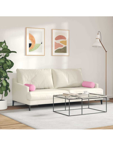 Cuscini a rullo 2 pcs Rosa Ø 15 x 40 cm Tessuto