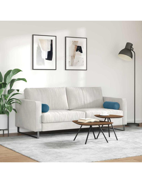 Cuscini a rullo 2 pcs Blu Ø 15 x 40 cm Tessuto in Cords