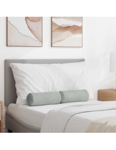 Cuscini a rullo 2 pcs Grigio chiaro Ø 15 x 40 cm 2