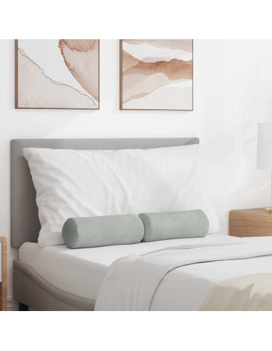 Cuscini a rullo 2 pcs Grigio chiaro Ø 15 x 40 cm