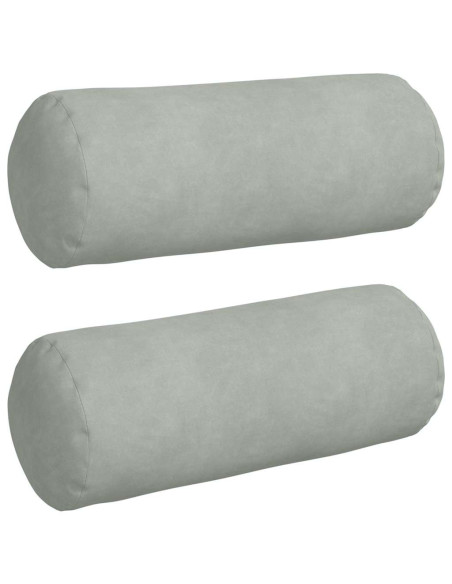 Cuscini a rullo 2 pcs Grigio chiaro Ø 15 x 40 cm