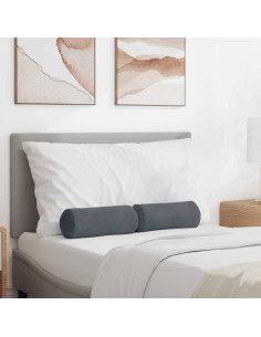 Cuscini a rullo 2 pcs Grigio scuro Ø 15 x 40 cm 2