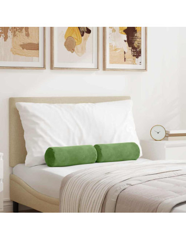 Cuscini a rullo 2 pcs Verde chiaro Ø 15 x 40 cm