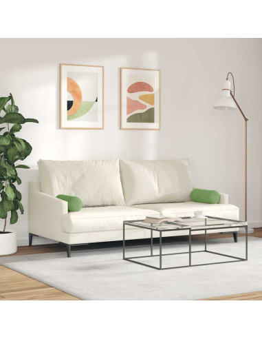 Cuscini a rullo 2 pcs Verde chiaro Ø 15 x 40 cm