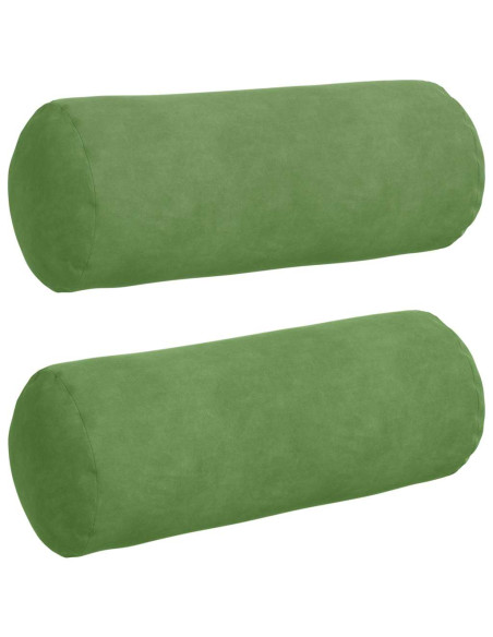 Cuscini a rullo 2 pcs Verde chiaro Ø 15 x 40 cm