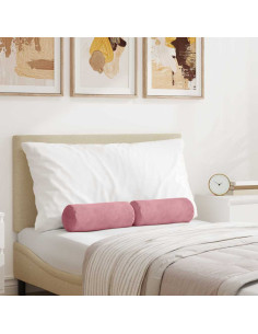 Cuscini a rullo 2 pcs Rosa Ø 15 x 40 cm Tessuto in Cords 2