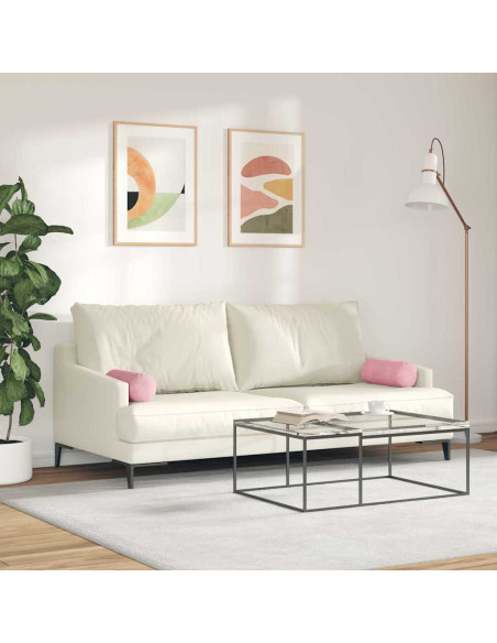 Cuscini a rullo 2 pcs Rosa Ø 15 x 40 cm Tessuto in Cords