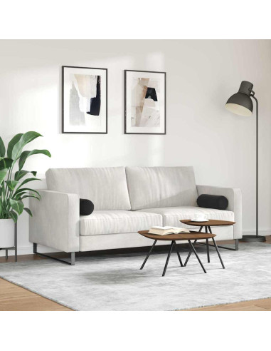 Cuscini a rullo 2 pcs Nero Ø 15 x 40 cm Tessuto in Cords