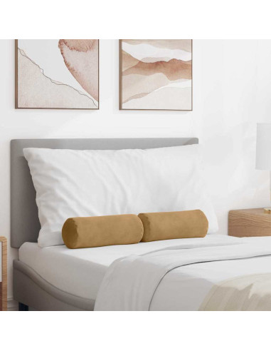 Cuscini a rullo 2 pcs Marrone Ø 15 x 40 cm Tessuto in Cords