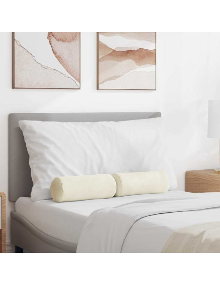 Cuscini a rullo 2 pcs Crema Ø 15 x 40 cm Tessuto in Cords