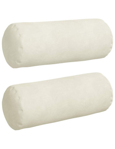 Cuscini a rullo 2 pcs Crema Ø 15 x 40 cm Tessuto in Cords