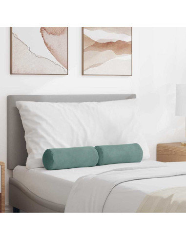 Cuscini a rullo 2 pcs Verde Mare Ø 15 x 40 cm Tessuto in Cords