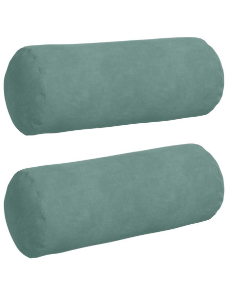 Cuscini a rullo 2 pcs Verde Mare Ø 15 x 40 cm Tessuto in Cords