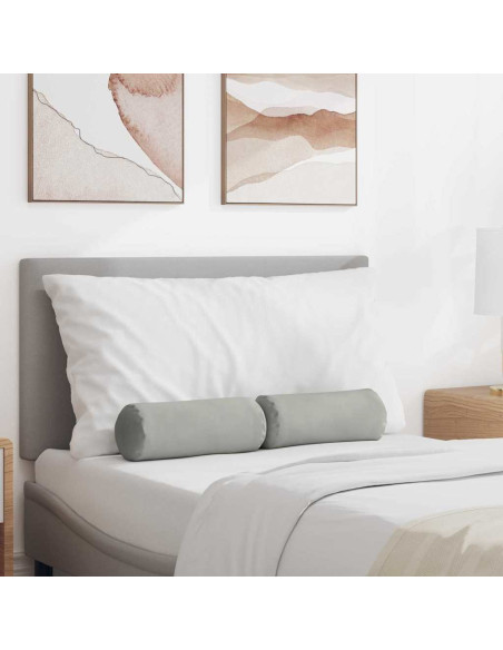 Cuscini a rullo 2 pcs Grigio chiaro Ø 15 x 40 cm