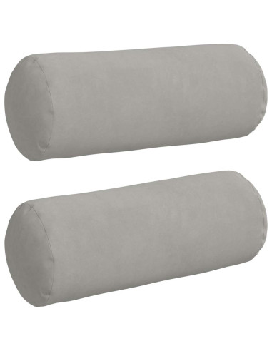 Cuscini a rullo 2 pcs Grigio chiaro Ø 15 x 40 cm