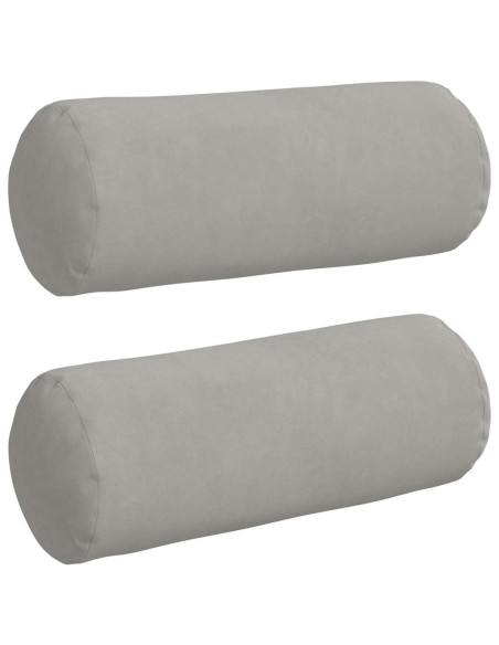 Cuscini a rullo 2 pcs Grigio chiaro Ø 15 x 40 cm