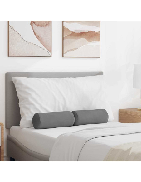 Cuscini a rullo 2 pcs Grigio scuro Ø 15 x 40 cm