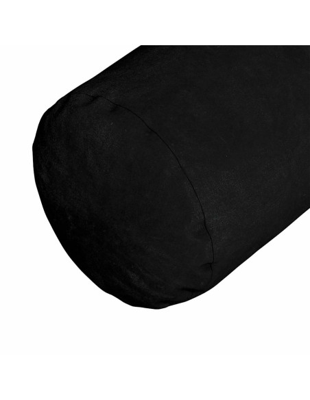 Cuscini a rullo 2 pcs Nero Ø 15 x 40 cm Tessuto in Microfibra