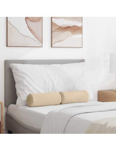 Cuscini a rullo 2 pcs Crema Ø 15 x 40 cm Tessuto in Microfibra