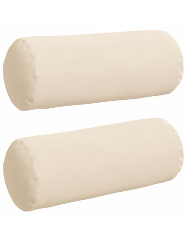 Cuscini a rullo 2 pcs Beige Ø 15 x 40 cm Tessuto in Microfibra