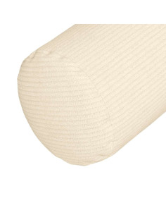 Cuscini a rullo 2 pcs Crema Ø 15 x 40 cm Tessuto in Cords