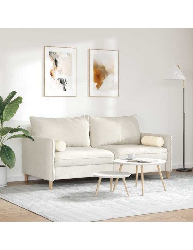 Cuscini a rullo 2 pcs Crema Ø 15 x 40 cm Tessuto in Cords