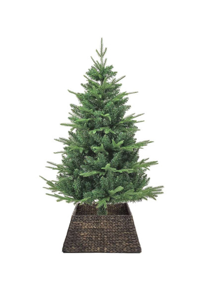 Collare per Albero di Natale Quadrato Nero 70 x 70 x 28 cm
